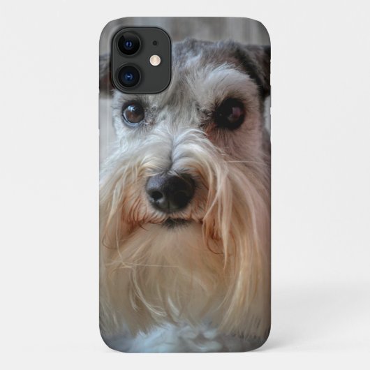 Schnauzer-Dog-Gesicht Case-Mate iPhone Hülle (Rückseite)