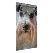 Schnauzer-Dog-Gesicht Mini Klemmbrett (Schrägansicht)