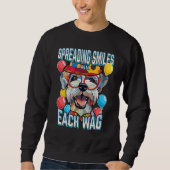 Schnauzer Dog Happy Pinscher Sweatshirt (Vorderseite)