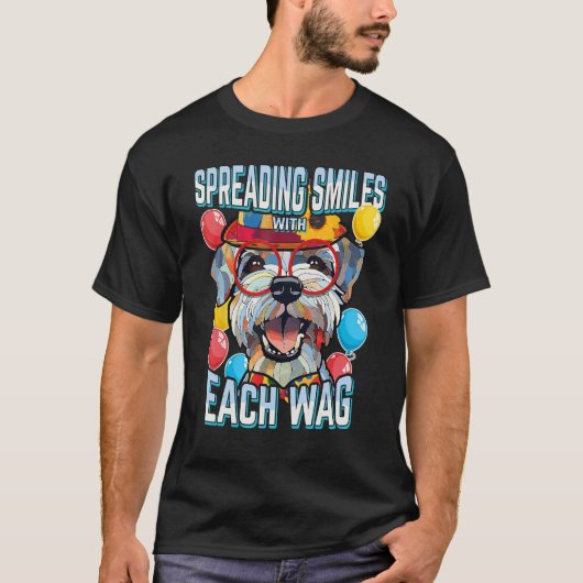 Schnauzer Dog Happy Pinscher T-Shirt (Vorderseite)