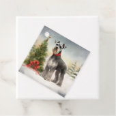 Schnauzer Dog im Schnee Weihnachten Geschenkanhänger (Beispiel)