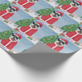 Schnauzer Dog im Schnee Weihnachten Geschenkpapier (Ecke)