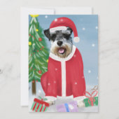 Schnauzer Dog im Schnee Weihnachten Karte (Vorderseite)