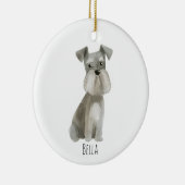 Schnauzer Dog Keramik Ornament (Rechts)