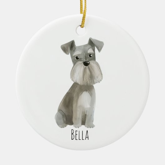 Schnauzer Dog Keramik Ornament (Vorne)