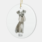 Schnauzer Dog Keramik Ornament (Links)