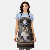 Schnauzer Dog Koch Schürze (Getragen)