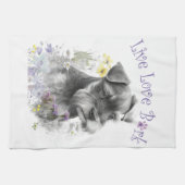 Schnauzer Dog Mama Floral Geschirrtuch (Horizontal)