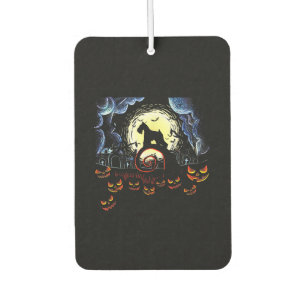 Schnauzer Dog & Moon Funny Halloween Costume gift Autolufterfrischer