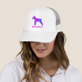 Schnauzer Dog Niedlich Pink & Blue Silhouette Truckerkappe (Beispiel)
