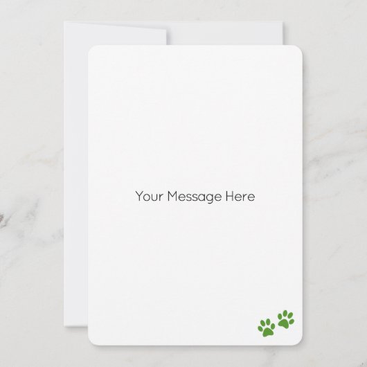 Schnauzer Dog Personalisiert Happy Birthday Flat Karte (Rückseite)