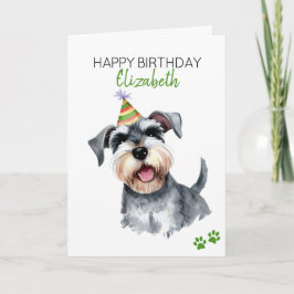 Schnauzer Dog Personalisiert Happy Birthday Karte