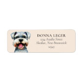 Schnauzer Dog Personalisierte Adresse (Vorne)