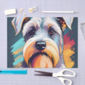 Schnauzer Dog Portrait Seidenpapier (Handwerk)