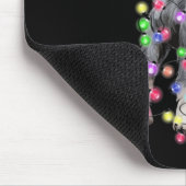 Schnauzer Dog Reindeer Christmas Lights Ugly Xmas  Mousepad (Ecke)