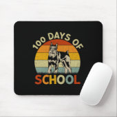Schnauzer Dog Retro Boys Girls 100. Schultag Mousepad (Mit Mouse)