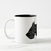 Schnauzer Dog Sanity Zweifarbige Tasse (Links)
