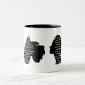 Schnauzer Dog Sanity Zweifarbige Tasse (Mittel)
