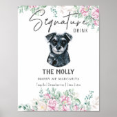 Schnauzer Dog Signature Drink Sign Poster (Vorne)