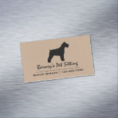 Schnauzer Dog Silhouette Magnetische Visitenkarte (Beispiel)