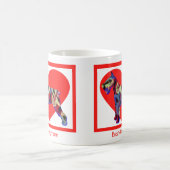 Schnauzer Dog Silhouette Valentinstag Rotes Herz Kaffeetasse (Mittel)