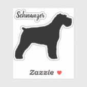 Schnauzer Dog Silhouette Vinyl Sticker (Blatt)