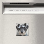 Schnauzer Dog Square Magnet (In Situ (Geschirrspüler))