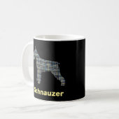 Schnauzer Dog Tasse Gelb & Schwarz-Grill (Vorderseite Links)