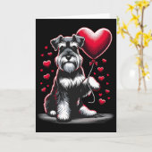 Schnauzer Dog Valentine's Day Dog Owner Valentine  Karte (Gelbe Blume)