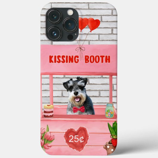 Schnauzer Dog Valentine's Day Kissing Booth Case-Mate iPhone Hülle (Rückseite)