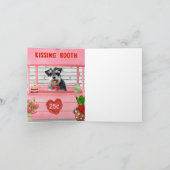 Schnauzer Dog Valentine's Day Kissing Booth Karte (Innenseite)