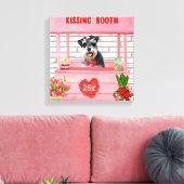 Schnauzer Dog Valentine's Day Kissing Booth Leinwanddruck (Insitu (Wohnzimmer))