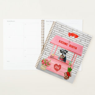 Schnauzer Dog Valentine's Day Kissing Booth Planer
