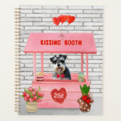 Schnauzer Dog Valentine's Day Kissing Booth Planer (Vorderseite)