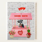Schnauzer Dog Valentine's Day Kissing Booth Planer (Rückseite)