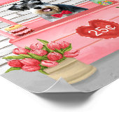 Schnauzer Dog Valentine's Day Kissing Booth Poster (Ecke)