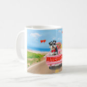 Schnauzer Dog Valentine's Day Lkw Herz Kaffeetasse (Vorderseite Links)