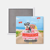 Schnauzer Dog Valentine's Day Lkw Herz Magnet (Vorderseite/Rückseite)