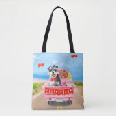 Schnauzer Dog Valentine's Day Lkw Herz Tasche (Vorderseite)