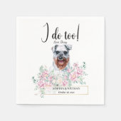 Schnauzer Dog Wedding Cocktail Napkins Serviette (Vorderseite)