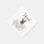 Schnauzer Dog Wedding Cocktail Napkins Serviette (Ecke)