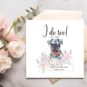 Schnauzer Dog Wedding Cocktail Napkins Serviette