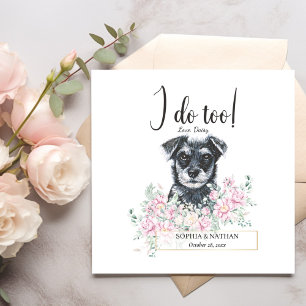 Schnauzer Dog Wedding Cocktail Napkins Serviette