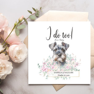 Schnauzer Dog Wedding Cocktail Napkins Serviette