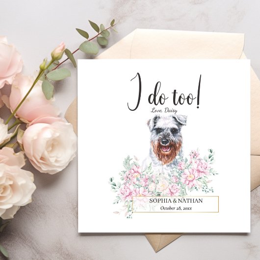 Schnauzer Dog Wedding Cocktail Napkins Serviette