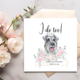 Schnauzer Dog Wedding Cocktail Napkins Serviette