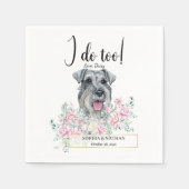 Schnauzer Dog Wedding Cocktail Napkins Serviette (Vorderseite)