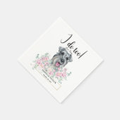 Schnauzer Dog Wedding Cocktail Napkins Serviette (Ecke)