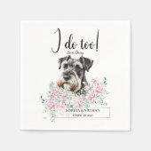 Schnauzer Dog Wedding Cocktail Napkins Serviette (Vorderseite)