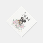 Schnauzer Dog Wedding Cocktail Napkins Serviette (Ecke)